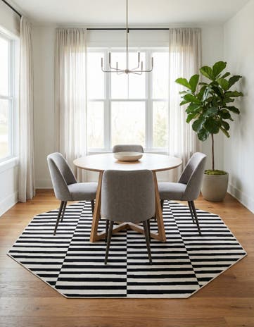 Black SoHo Octagon Rug