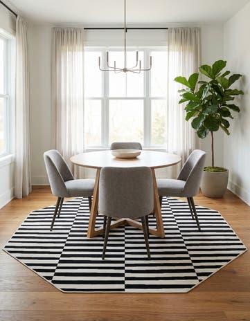 Black SoHo Octagon Rug