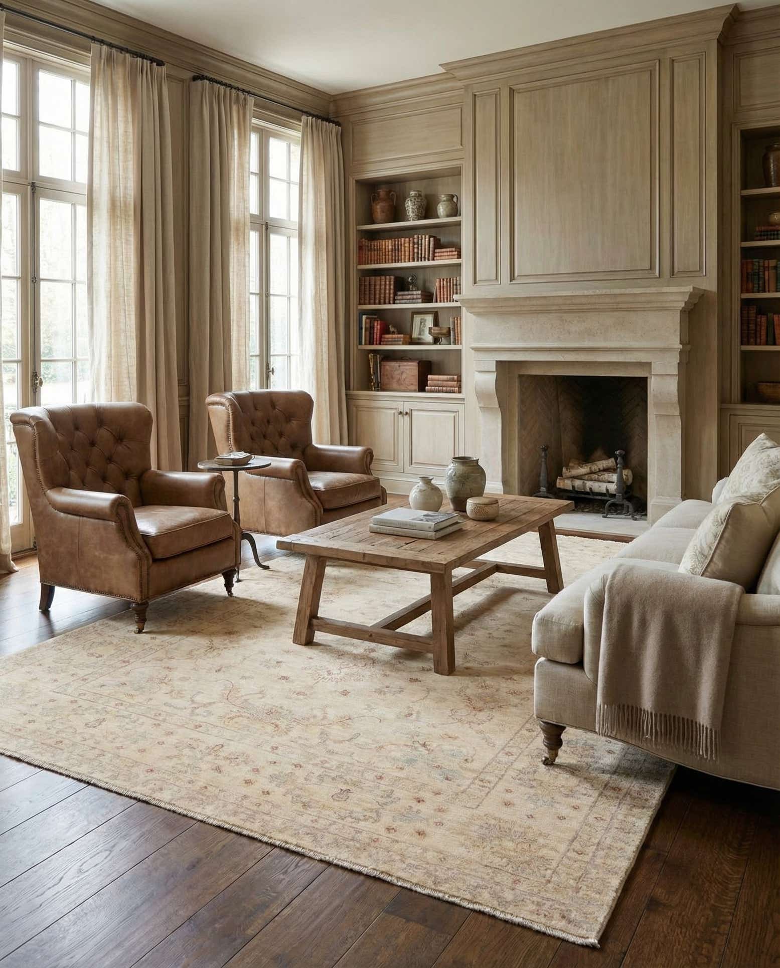 5' 8 x 8' 4 Hand Knotted Peshawar Ziegler Rug