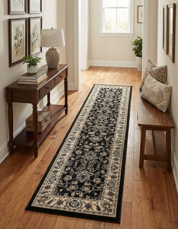 Detail image of 2' 7 x 12' Kashan Design Runner Rug