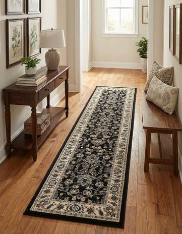 Black Yasmin Runner Rug