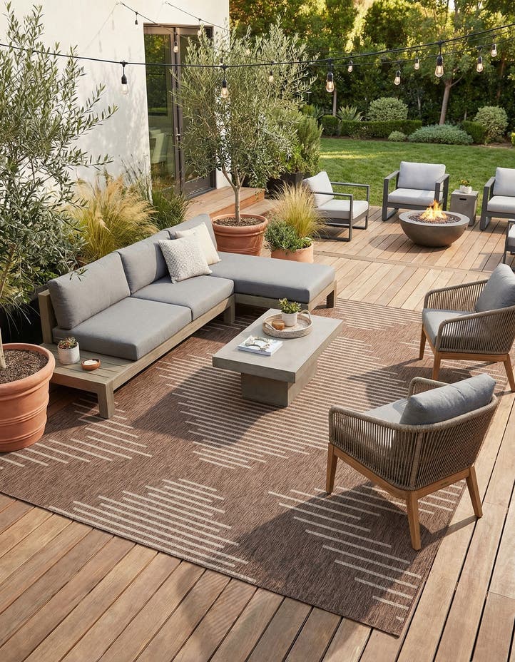 10' x 13' Easy-Clean Modern Indoor / Outdoor...