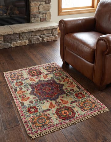 2' x 3' Hand Knotted Mamluk Ziegler Rug