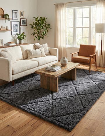 9' x 12' 2 Lattice Shag Rug
