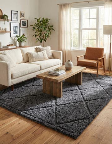 9' x 12' 2 Lattice Shag Rug