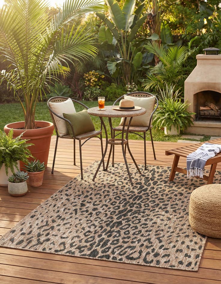 Detail image of 3' x 5' 3  Washable Safari Indoor / Outdoor Rug
