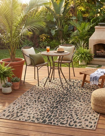 3' x 5' 3 Easy-Clean Safari Indoor / Outdoor Rug