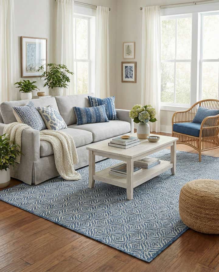 6' x 9' Easy-Clean Trellis Indoor / Outdoor Rug