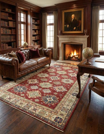 6' 8 x 10' 3 Hand Knotted Kazak Oriental Rug