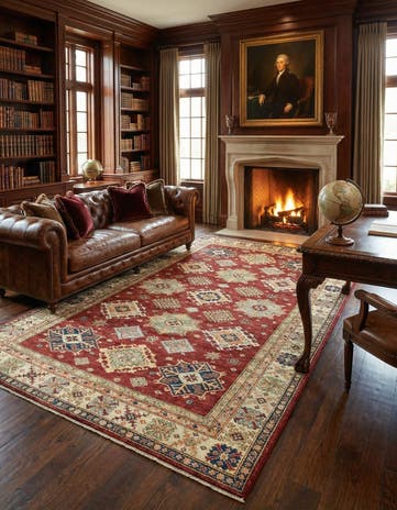 6' 8 x 10' 3 Hand Knotted Kazak Oriental Rug