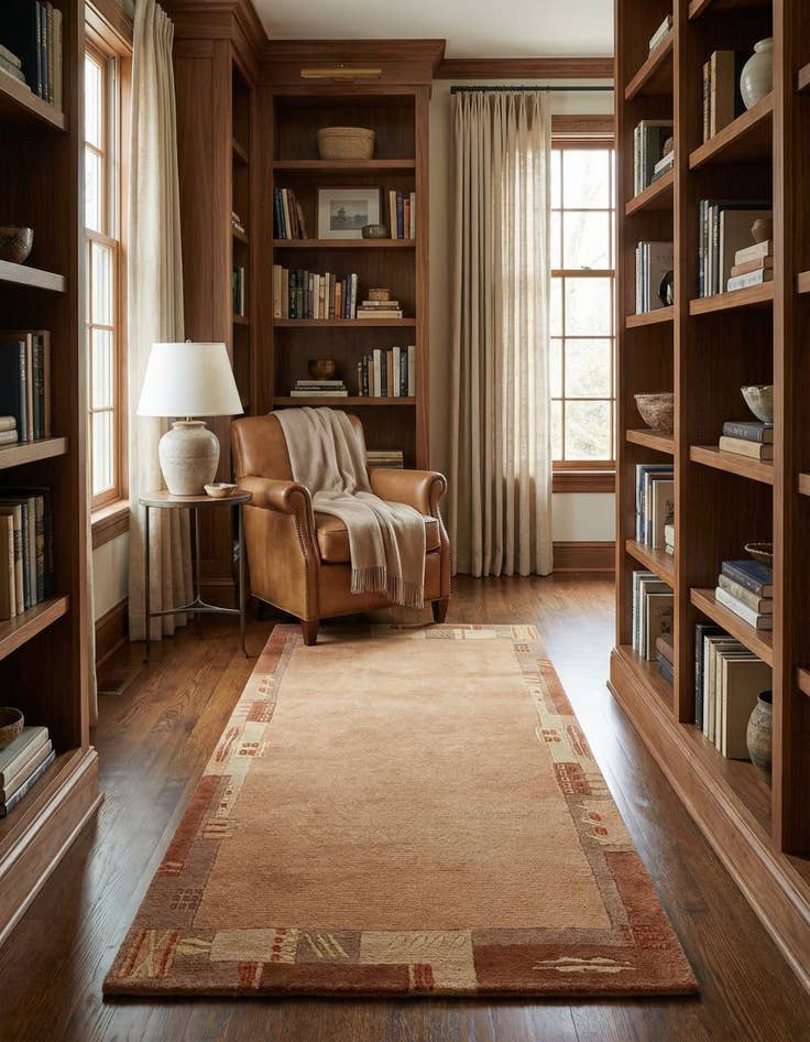 Detail image of 2' 5 x 4' 7  Hand Knotted Nepal Wool Runner Rug