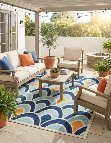 7' 10 x 10' Easy-Clean Belize Indoor / Outdoor Rug