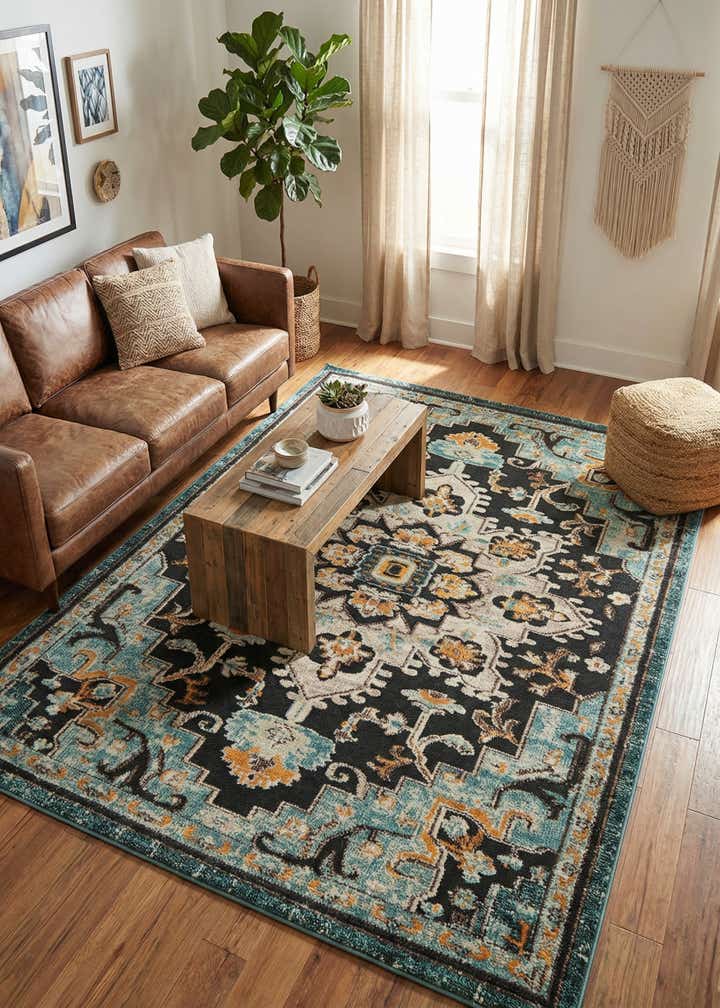 5' 3 x 8' Easy-Clean Casablanca Indoor / Outdoor Rug