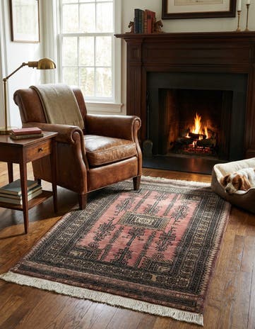 2' 8 x 4' Hand Knotted Bokhara Wool Rug