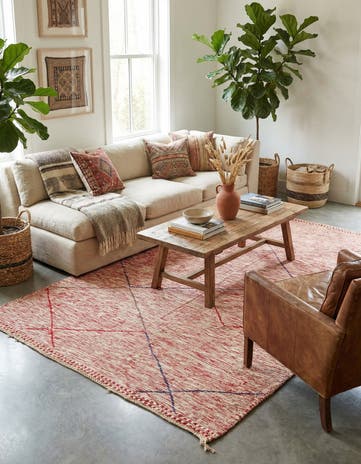 6' 6 x 9' 9 Hand Knotted Moroccan Wool Rug