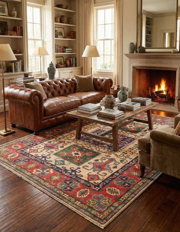 6' x 9' Hand Knotted Kazak Rug
