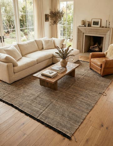 8' 8 x 9' 6 Hand Knotted Moroccan Wool Rug