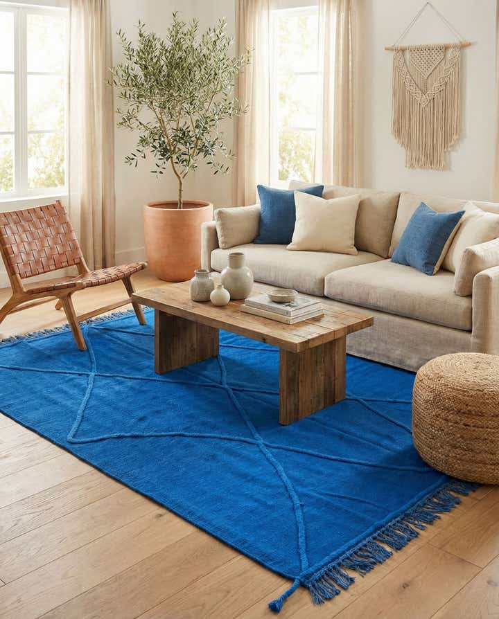 5' 2 x 6' 8 Hand Knotted Moroccan Wool Rug