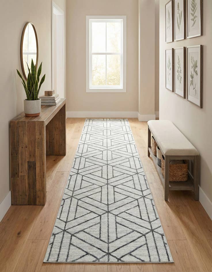 Detail image of  3' x 19' 8 Lattice Trellis Runner Rug