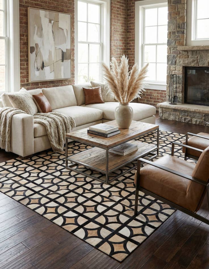 Detail image of  5' x 7' 10 Cowhide Rug