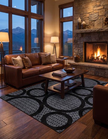 5' 1 x 8' Cowhide - Patchwork Rug