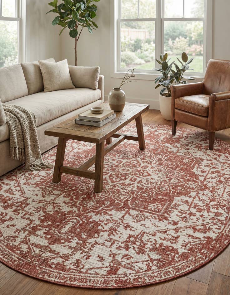 Detail image of 7' 10 x 10' Easy-Clean Jill Zarin Dubai Indoor / Outdoor Oval Rug