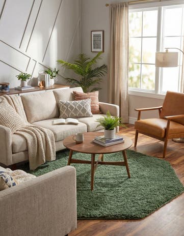 6' x 6' Everyday Shag Octagon Rug