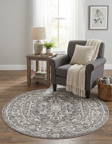 Gray Boston Round Rug