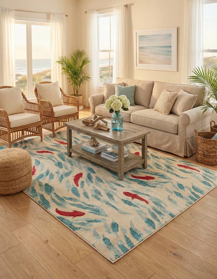 Detail image of 8' x 11'  Washable Capri Rug