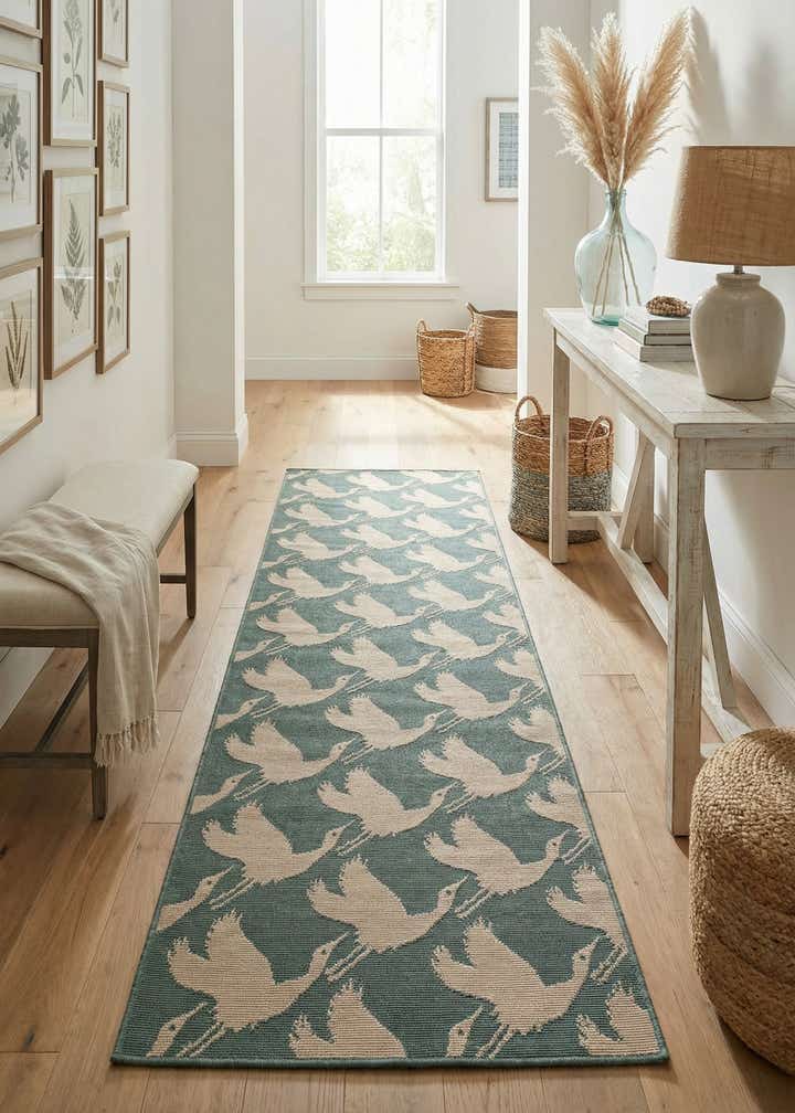 2' 7 x 10' Easy-Clean Coastal Indoor / Outdoor Runner Rug
