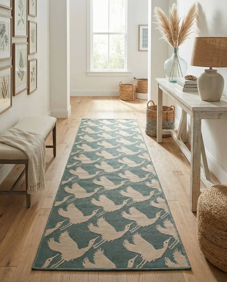 Detail image of 2' 7 x 10' Easy-Clean Coastal Indoor / Outdoor Runner Rug