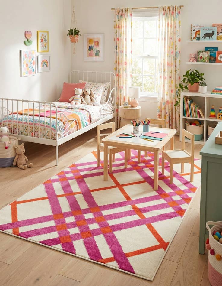 Detail image of 4' x 6' Open Hearts Rug