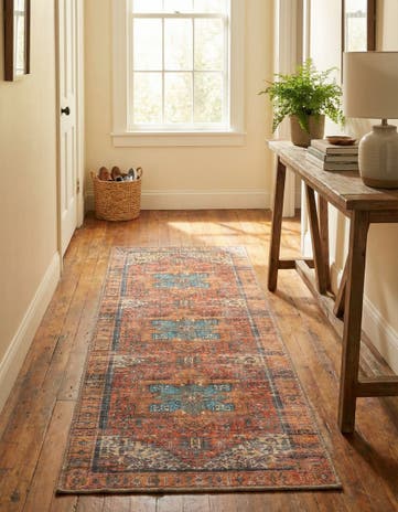 2' x 5' Washable Timeless Runner Rug