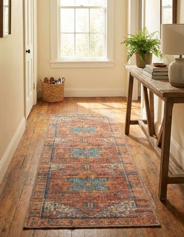 2' x 5' Washable Timeless Runner Rug