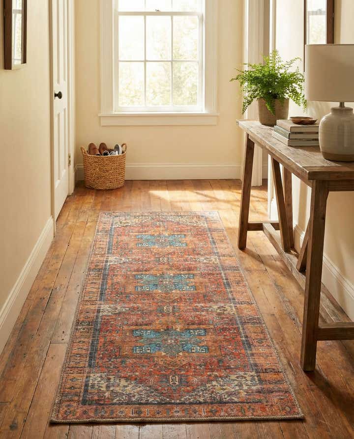 2' x 5' Washable Timeless Runner Rug