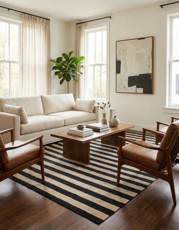 5' 9 x 7' 8 Hand Woven Kilim Modern Wool Rug