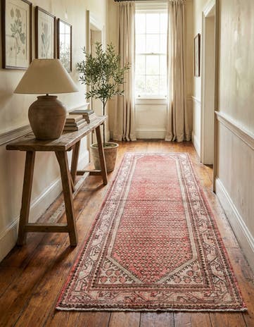 3' 10 x 9' 9 Hand Knotted Ultra Vintage Persian Wool Runner Rug