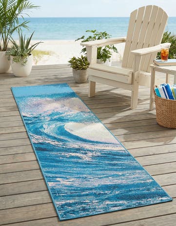 2' x 8' Easy-Clean Modern Indoor / Outdoor Runner Rug