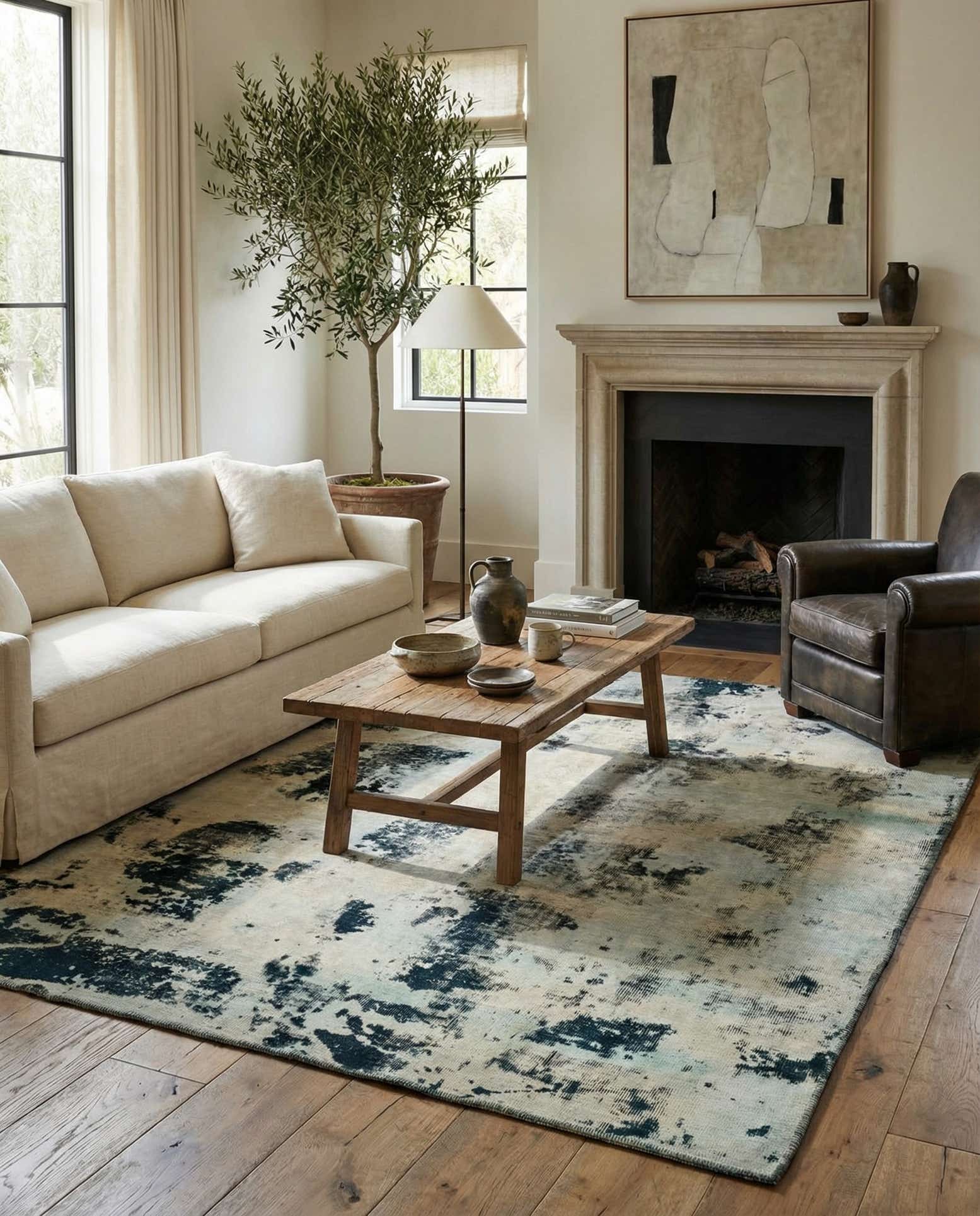 5' 10 x 7' 6 Hand Knotted Ultra Vintage Persian Wool Rug