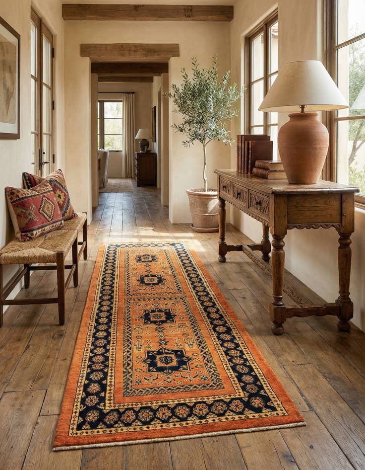 Detail image of 2' 9 x 6' 8 Kashkuli Wool Runner Rug