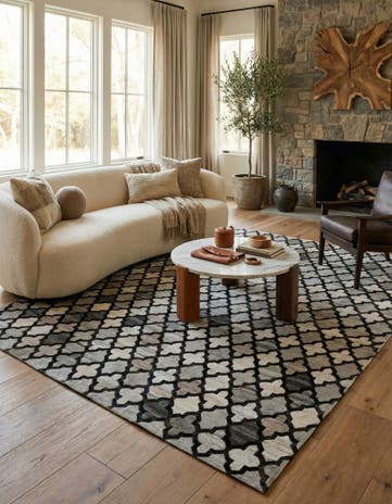 8' 1 x 9' 11 Cowhide - Patchwork Rug