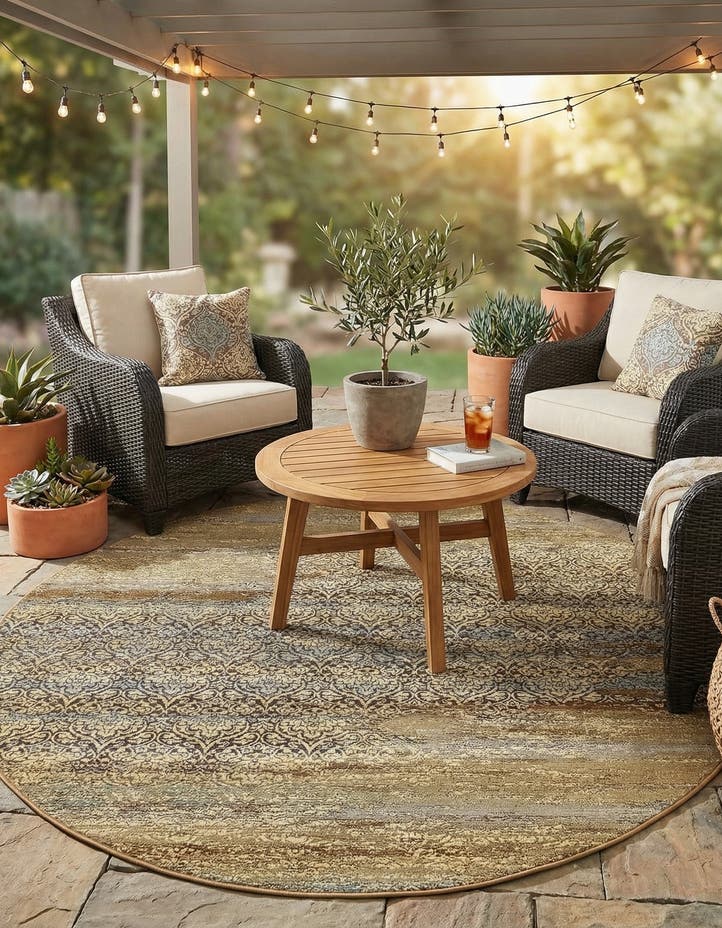 8' x 8' Easy-Clean Botanical Indoor / Outd...