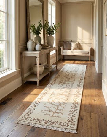 2' 7 x 13' 1 Hand Knotted Darya Wool Runner Rug