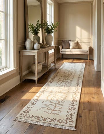 2' 7 x 13' 1 Hand Knotted Darya Wool Runner Rug