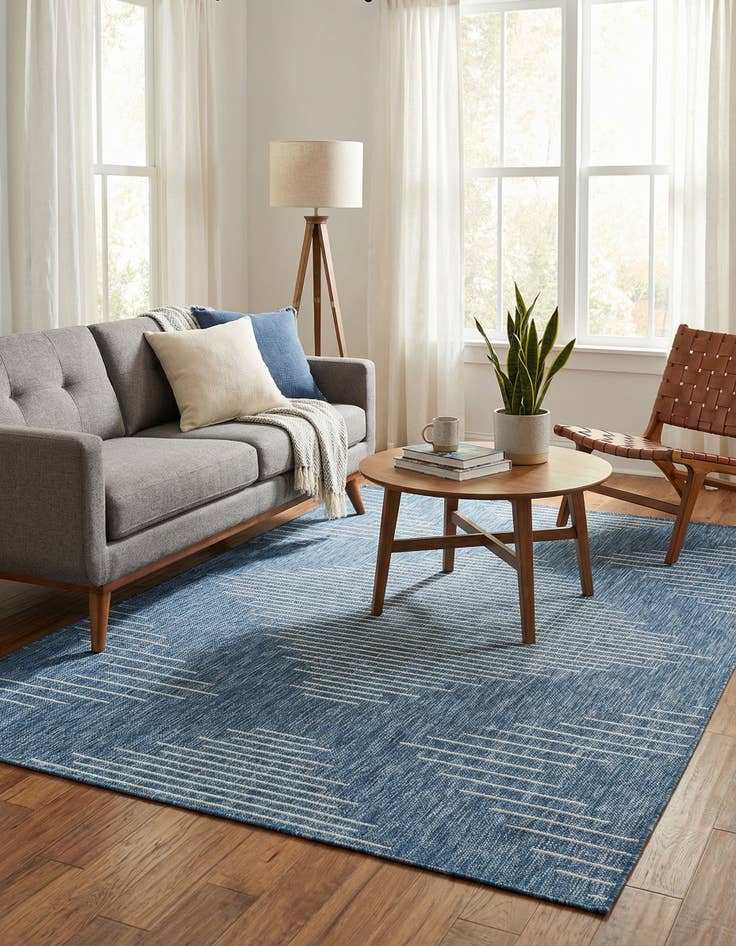 Detail image of 4' x 6'  Washable Modern Indoor / Outdoor Rug