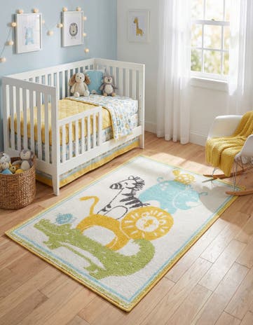 2' 2 x 3' Animals Whimsy Kids Rug