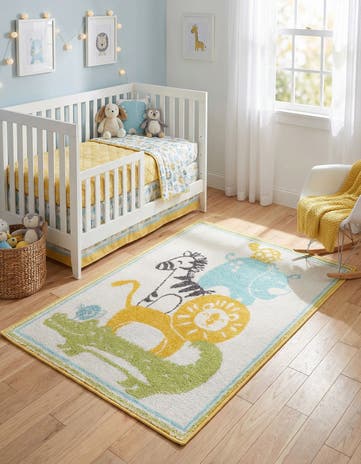 2' 2 x 3' Animals Whimsy Kids Rug