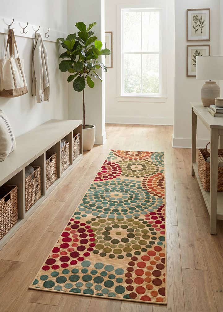 2' 7 x 10' Easy-Clean Modern Indoor / Outdoor Runner Rug