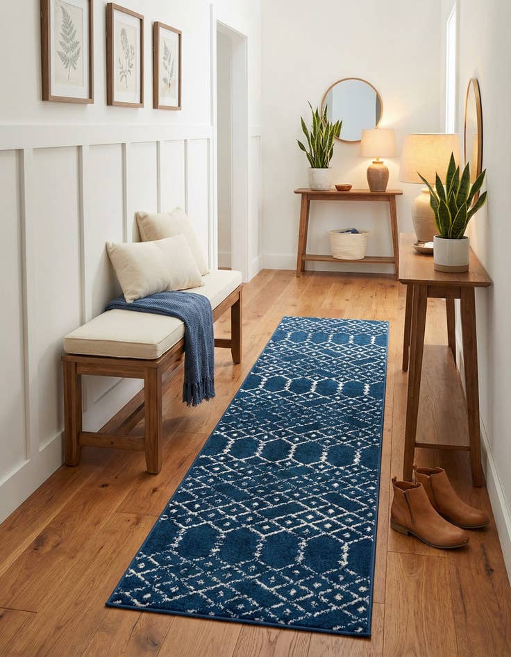 Detail image of 2' x 8' Paxon Trellis Runner Rug