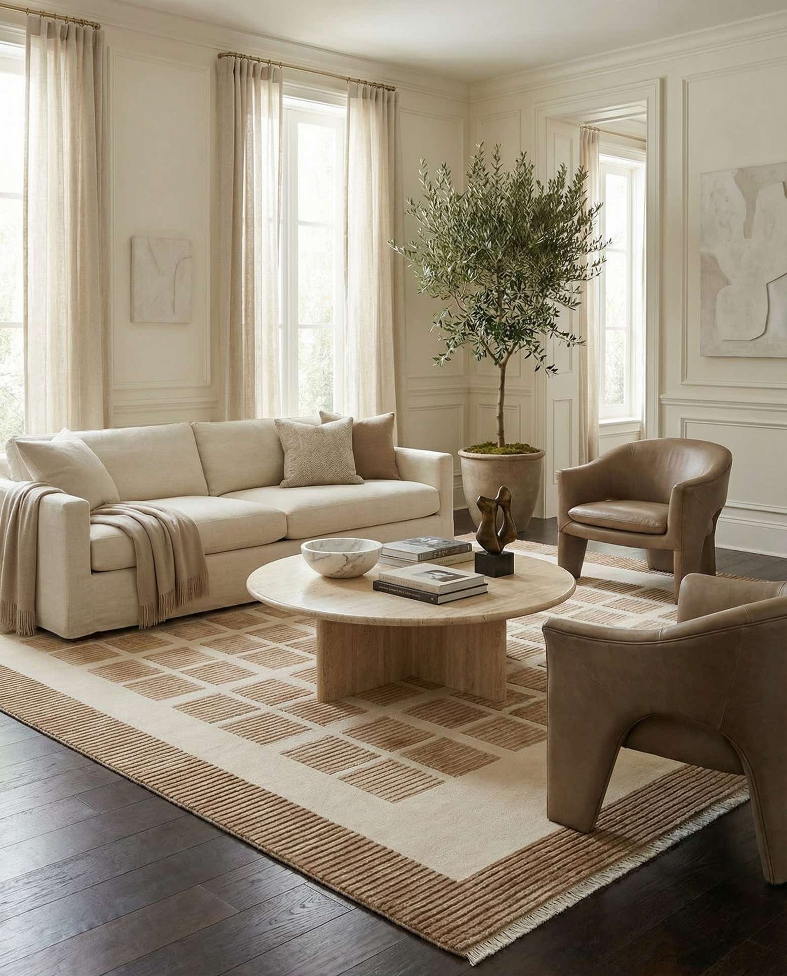 6' 7 x 9' 10 Hand Knotted Darya Wool Rug
